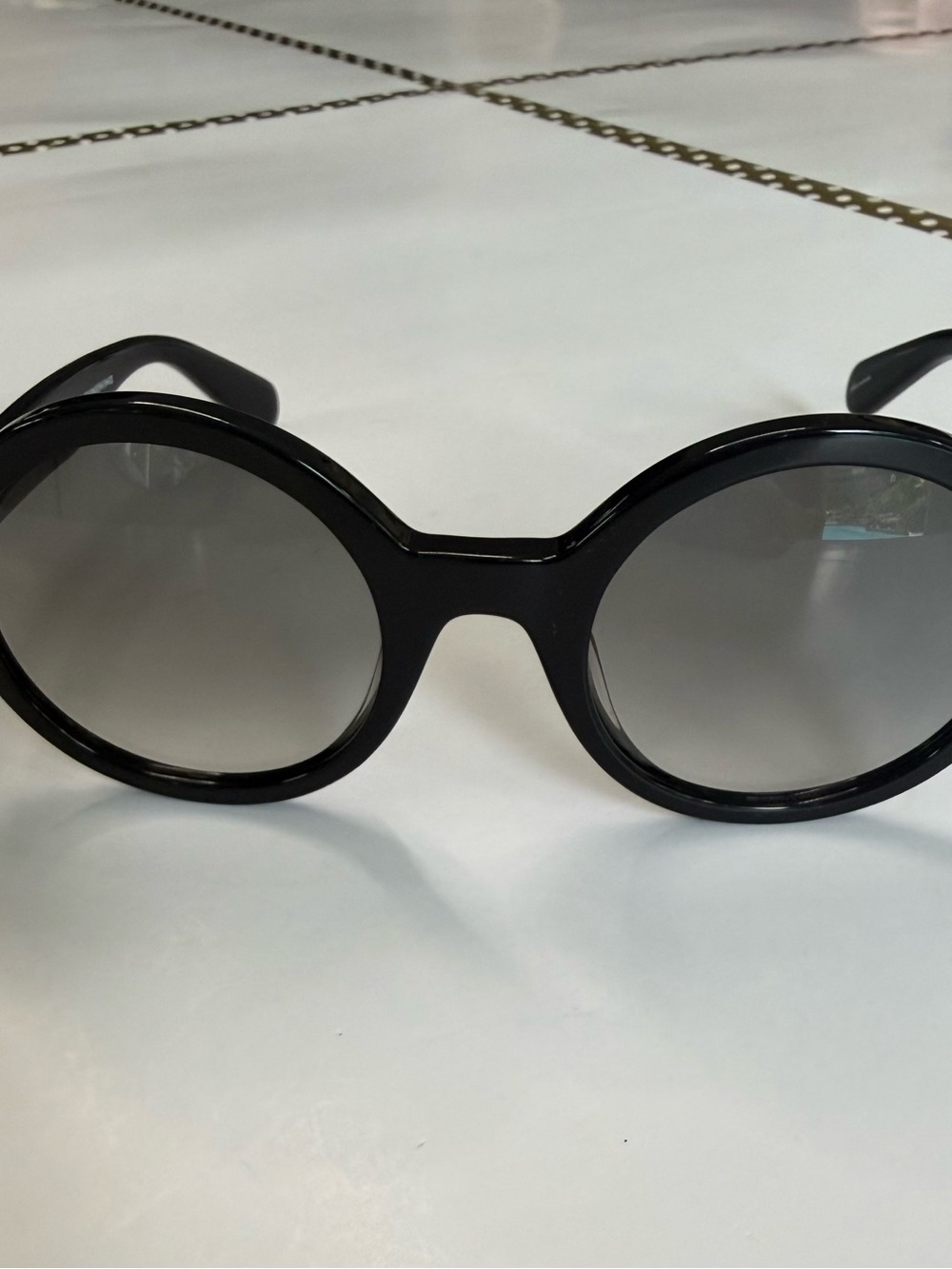 Kate Spade Khrista Round Sunglasses Black Bold Circular Frames Case & Cloth New - Picture 5 of 9